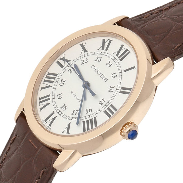 Reloj Cartier para caballero/unisex modelo Ronde Solo vistas en oro rosa 18 kilates.