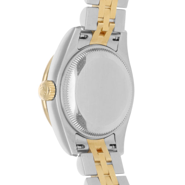 Reloj Rolex para dama modelo Oyster Perpetual DateJust vistas oro amarillo 18 kilates.