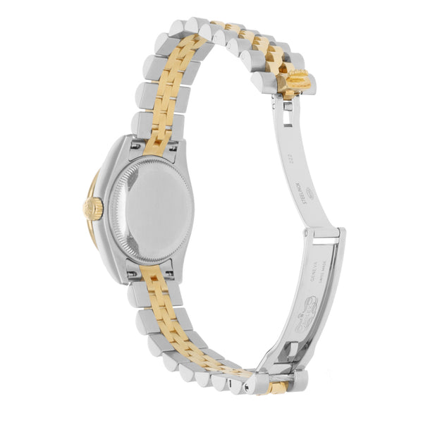 Reloj Rolex para dama modelo Oyster Perpetual DateJust vistas oro amarillo 18 kilates.