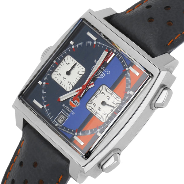 Reloj Tag Heuer para caballero modelo Monaco Gulf.