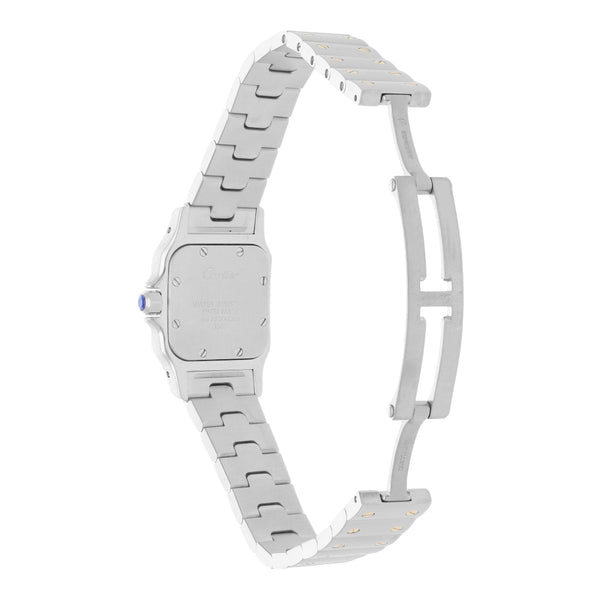 Reloj Cartier para dama modelo Santos Galbée vistas oro amarillo 18 kilates.