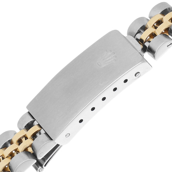 Reloj Rolex para dama modelo Oyster Perpetual Date vistas en oro amarillo 18 kilates.