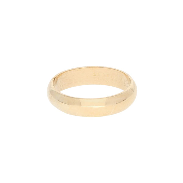 Argolla lisa en oro amarillo 14 kilates.