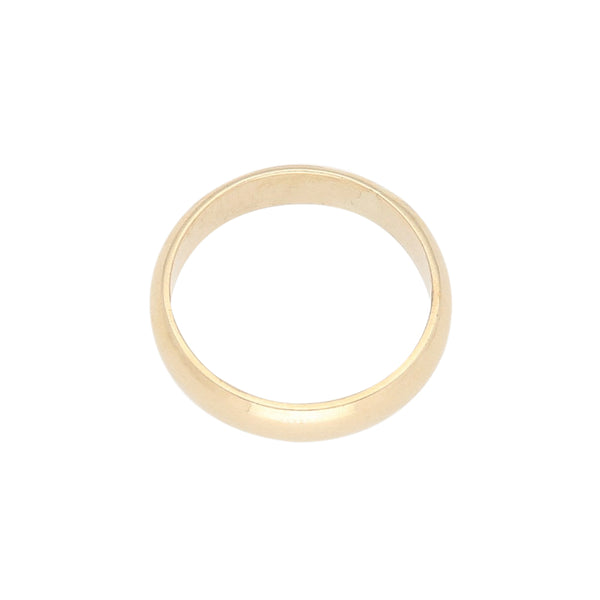 Argolla lisa en oro amarillo 14 kilates.
