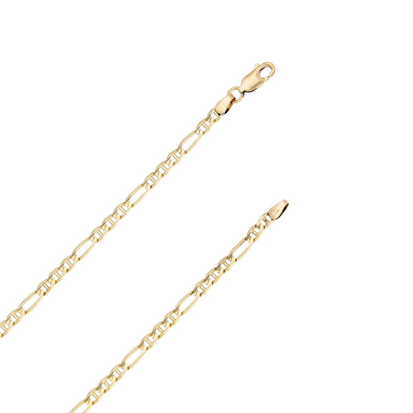 Collar eslabón combinado en oro amarillo 14 kilates.