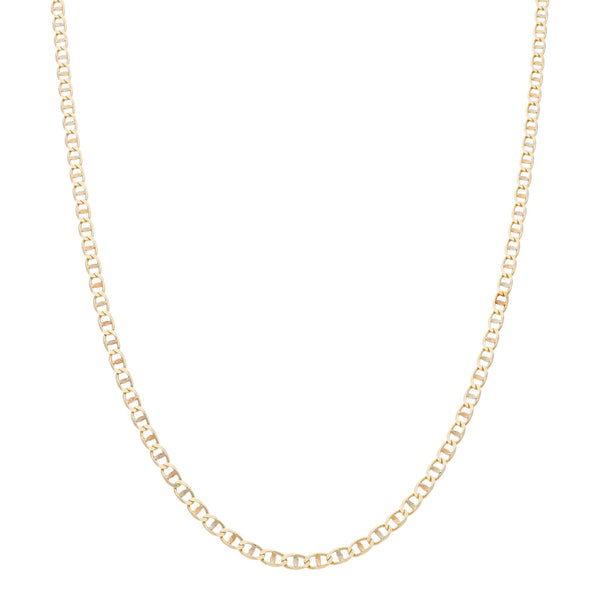 Collar eslabón nudo marino en oro amarillo 14 kilates.