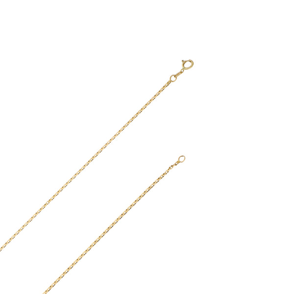 Collar eslabón nudo egipcio en oro amarillo 14 kilates.
