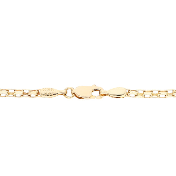 Pulsera eslabón tejido en oro amarillo 14 kilates,