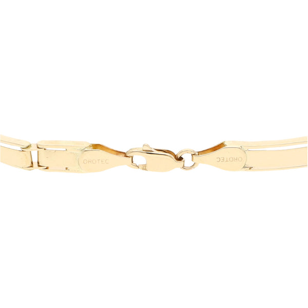 Pulsera eslabón articulado en oro amarillo 14 kilates.