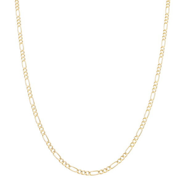 Collar de tres eslabones por uno en oro amarillo 14 kilates.