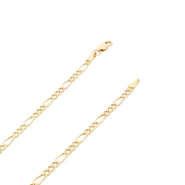 Collar de tres eslabones por uno en oro amarillo 14 kilates.