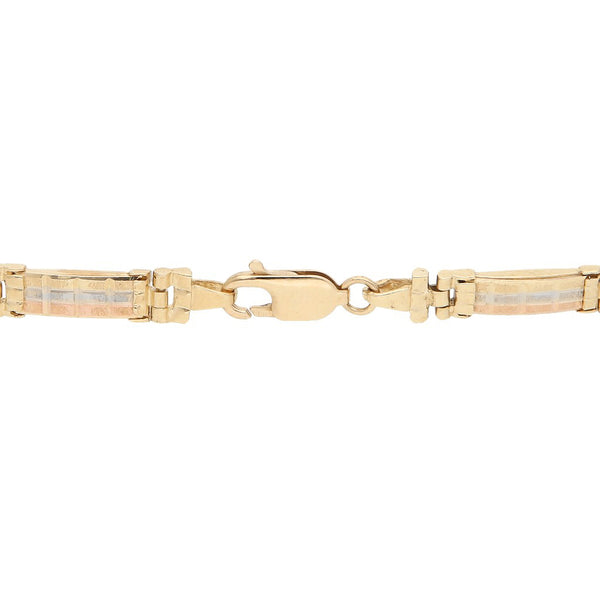 Pulsera eslabón articulado en oro amarillo 14 kilates.