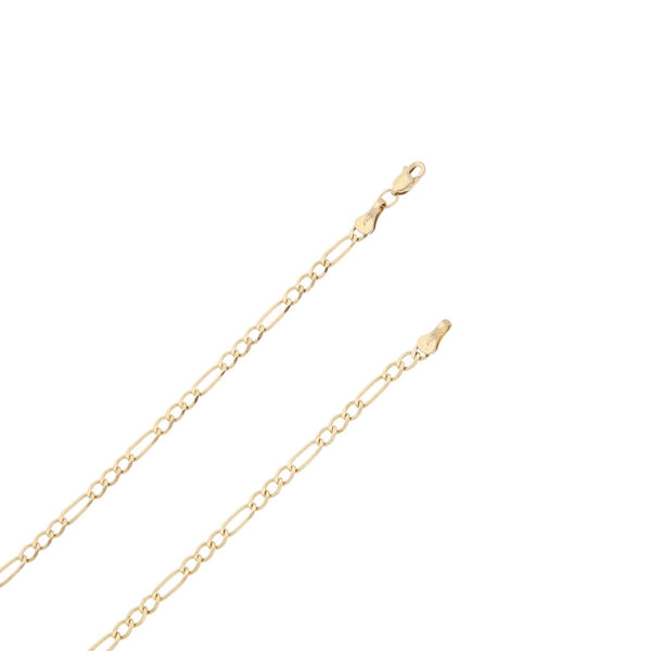 Collar de tres eslabones por uno y colgantes motivo niños en oro amarillo 14 kilates