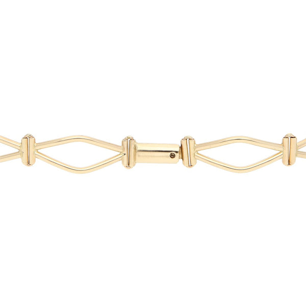 Pulsera eslabón articulado en oro amarillo 14 kilates.