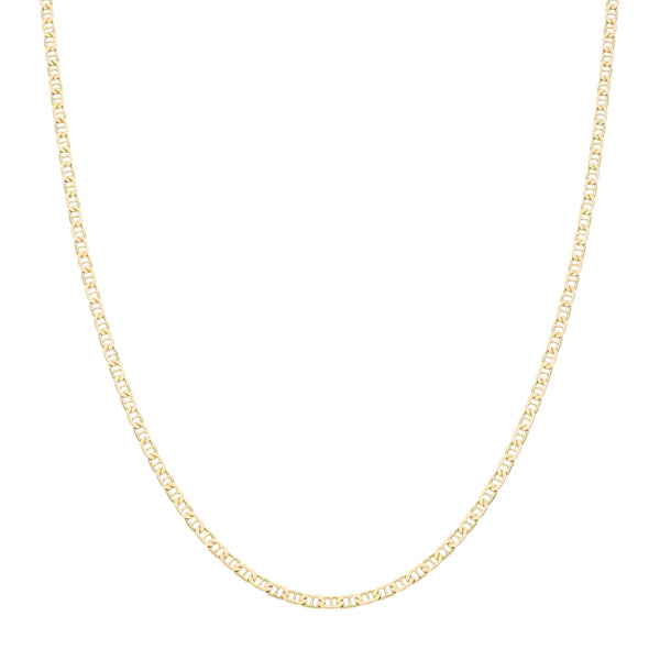 Collar eslabón nudo marino en oro amarillo 14 kilates.