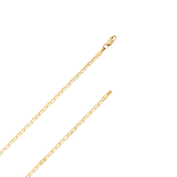 Collar eslabón nudo marino en oro amarillo 14 kilates.