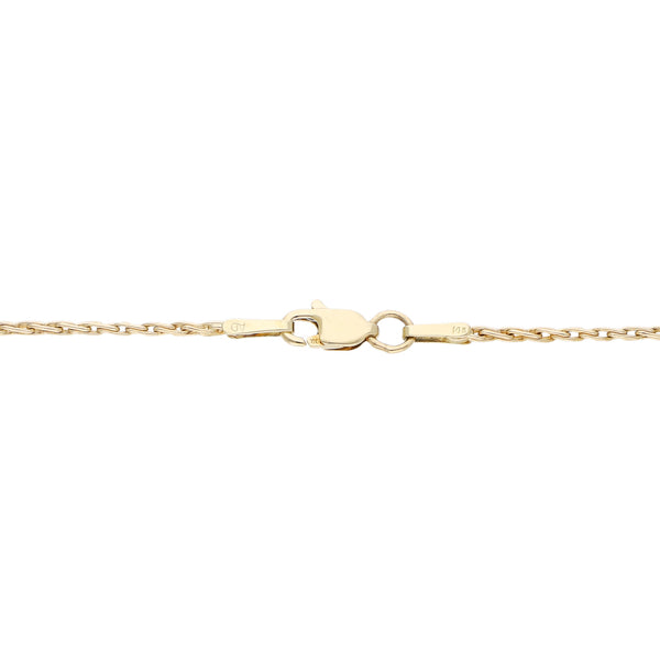 Pulsera eslabón trenzado con aplicaciones de esferas con circonias en oro tres tonos 14 kilates.