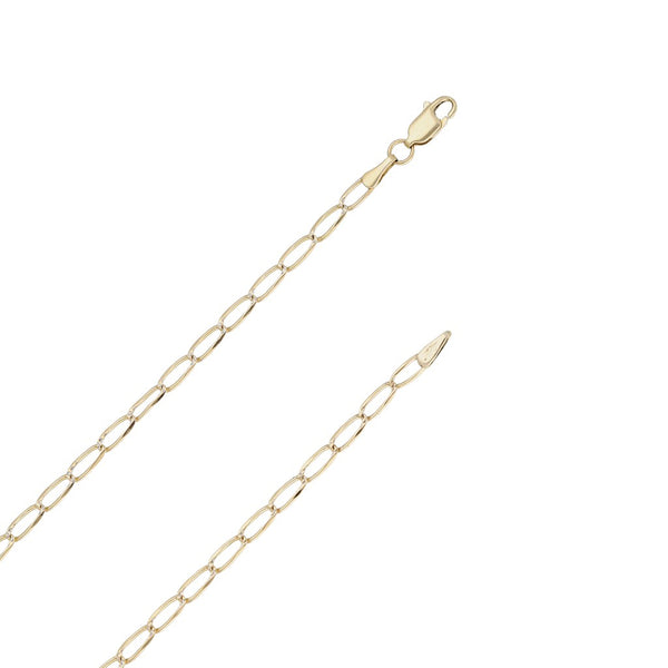 Collar eslabón encontrado platinado en oro amarillo 14 kilates.