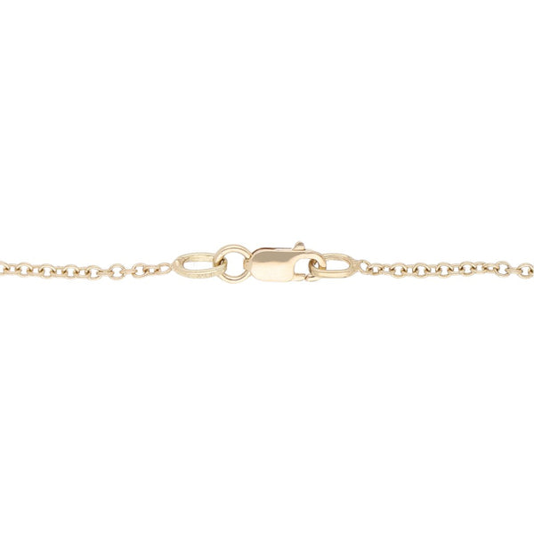 Pulsera eslabón cruzado con aplicaciones motivo delfín en oro tres tonos 14 kilates.