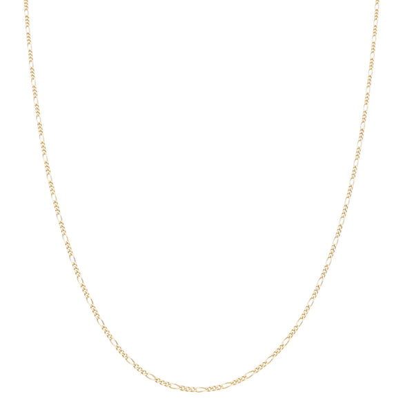 Collar de tres eslabones por uno en oro amarillo 14 kilates.