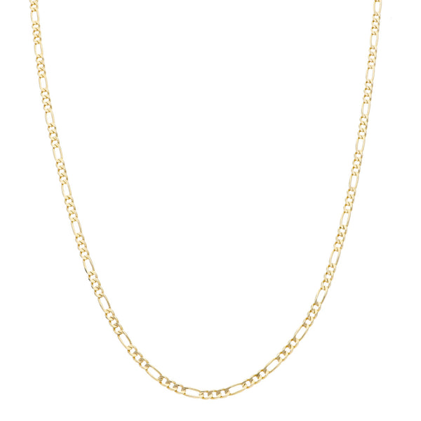 Collar de tres eslabones por uno en oro amarillo 14 kilates.