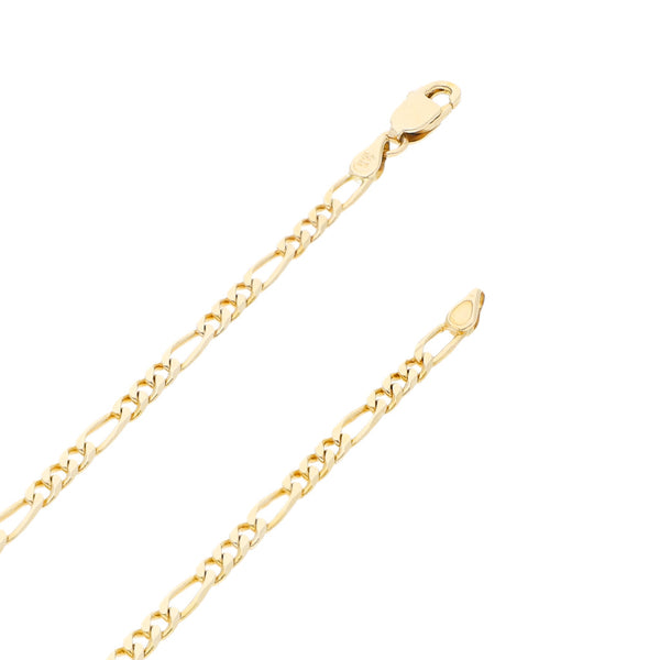 Collar de tres eslabones por uno en oro amarillo 14 kilates.
