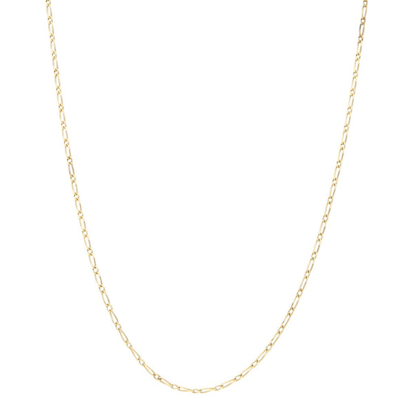 Gargantilla eslabón combinado en oro amarillo 14 kilates.