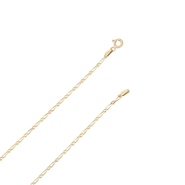 Gargantilla eslabón combinado en oro amarillo 14 kilates.