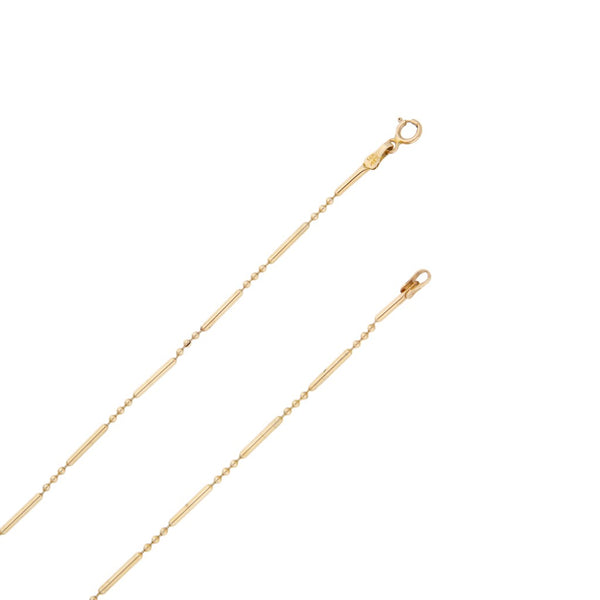 Gargantilla eslabón combinado en oro amarillo 14 kilates.