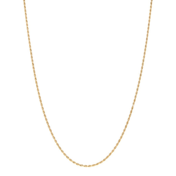 Collar eslabón torzal en oro amarillo 14 kilates.