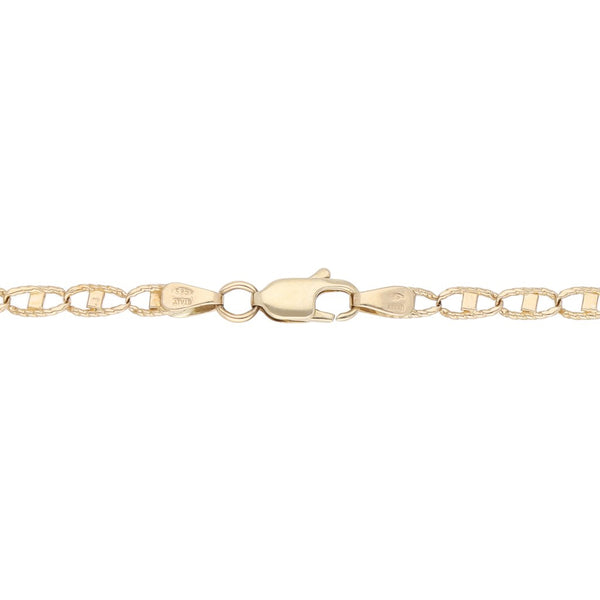 Pulsera eslabón nudo marino en oro amarillo 14 kilates.