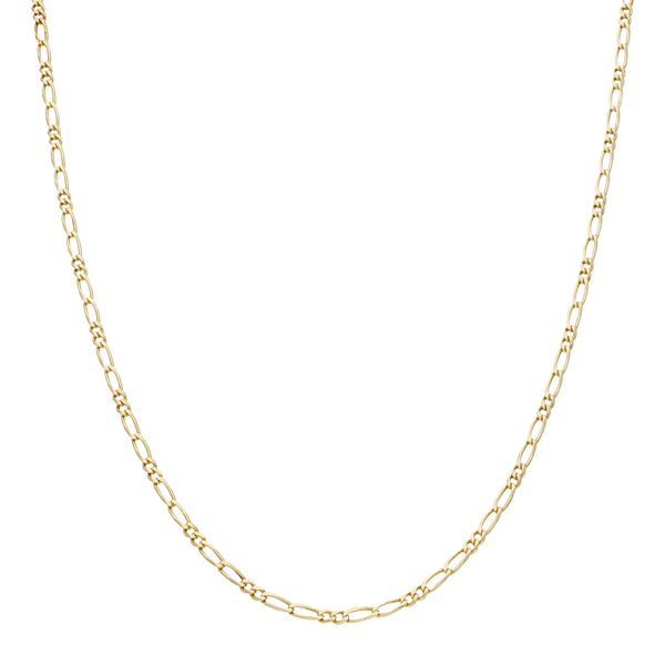 Collar eslabón dos por dos en oro amarillo 14 kilates.