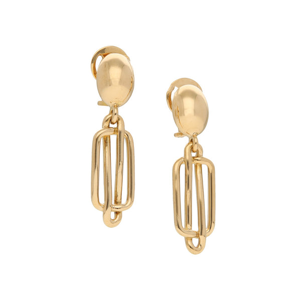 Aretes diseño especial firma Tane en oro amarillo 18 kilates.