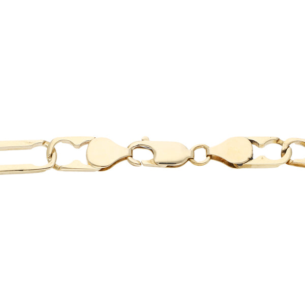 Pulsera eslabón encontrado en oro amarillo 14 kilates.