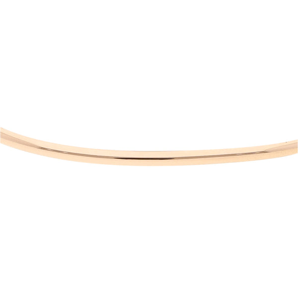 Pulsera de arillo rígida con aplicaciones en oro rosa 14 kilates.
