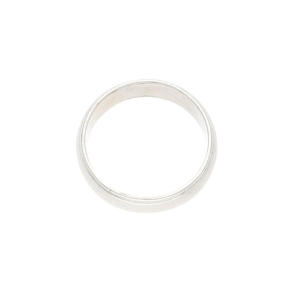 Argolla diseño especial en oro blanco 14 kilates.
