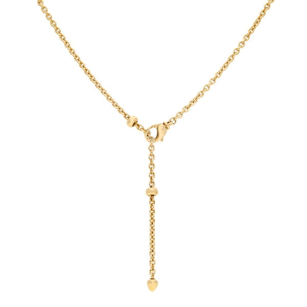 Collar eslabón cruzado con aplicaciones firma Bvlgari en oro amarillo 18 kilates.