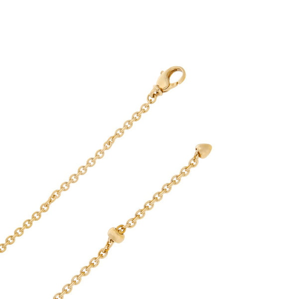 Collar eslabón cruzado con aplicaciones firma Bvlgari en oro amarillo 18 kilates.