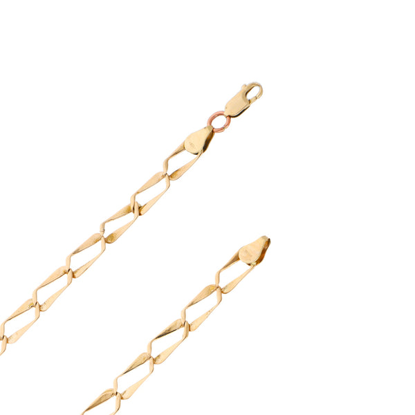 Collar eslabón laminado en oro rosa 14 kilates