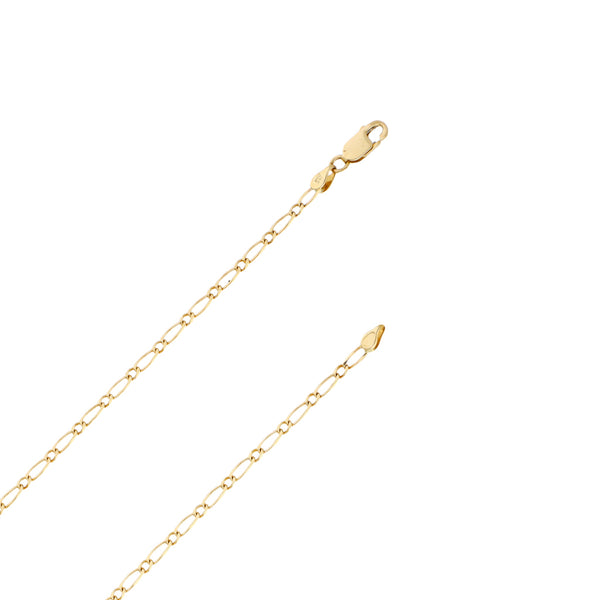 Collar eslabón uno por uno en oro amarillo 14 kilates.