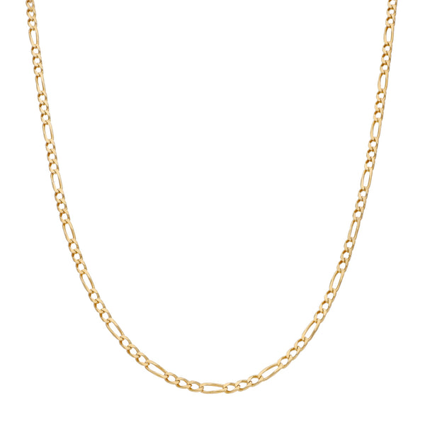 Collar de tres eslabones por uno en oro amarillo 14 kilates.