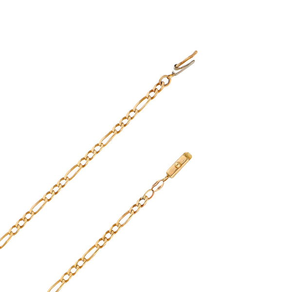 Collar de tres eslabones por uno en oro amarillo 14 kilates.