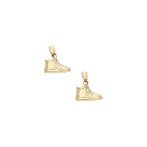 Dos dijes diseño especial motivo tenis en oro amarillo 14 kilates.