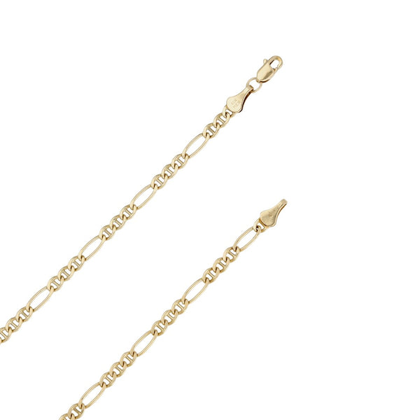 Collar eslabón combinado en oro amarillo 14 kilates.