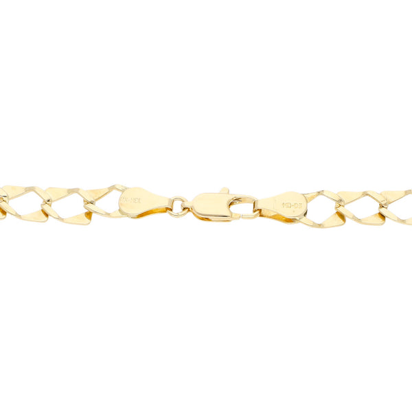 Pulsera eslabón laminado en oro amarillo 14 kilates