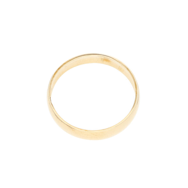Argolla lisa en oro amarillo 14 kilates.