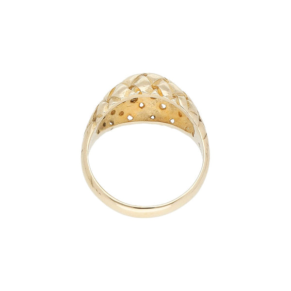 Anillo trenzado en oro amarillo 14 kilates.