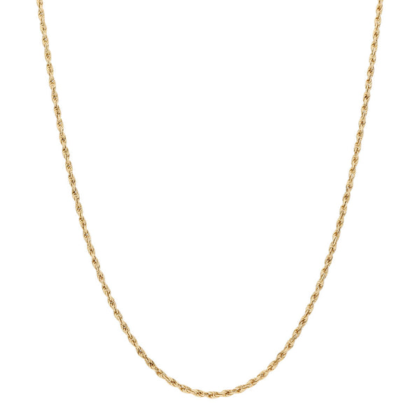 Collar eslabón torzal en oro amarillo 14 kilates.