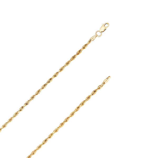 Collar eslabón torzal en oro amarillo 14 kilates.