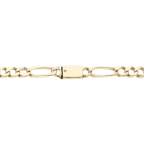Pulsera de tres eslabones por uno en oro amarillo 14 kilates.